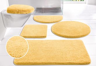 My Home Badematte »Merida, Badvorleger, Badezimmer Teppich« Höhe 32 mm rutschhemmend beschichtet fussbodenheizungsgeeignet schnell trocknend strapazierfähig B