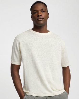 Onia Linen Knit T-Shirt in Egret at Nordstrom, Size X-Large
