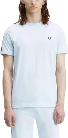 Fred Perry Retro Stijl T-shirt met Ronde Hals - Heren - T-shirts - Blauw - 2XL - Katoen - Tops