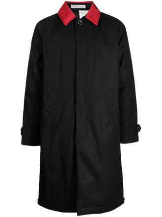 Undercover x FRGMT logo-print parka coat - Black