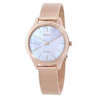 Citizen Eco-Drive Light Pink Mother of Pearl Ladies Watch EM0508-80Y