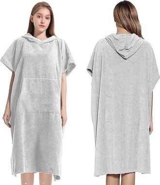 OEM Poncho Con Capucha Para Cambiarse De Surf, Confeccionado En Microfibra Absorbente De Secado R&aacute;pido, Ideal Para Surf, Playa, Gris Oscuro