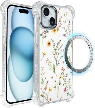 OEM Funda Ibizu Dropguard Ultra Para Iphone 15 Plus Con Magsafe, Dise&ntilde;o Pastel Bloom, Summer Bouquet