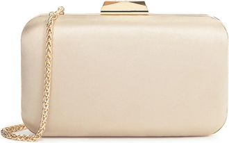Kazar Beige trouwtas in de vorm van een stijve doos - Dames - Clutches - Beige - ONE Size - Tassen