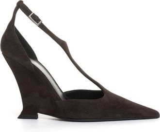 3Juin Bruine Su&egrave;de Sleehak Schoenen - Dames - Pumps - Bruin - 39 EU - Su&egrave;de - Schoenen