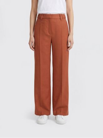 Brunello Cucinelli Pantalone straight Brunello Cucinelli in lino con monile nickel-free