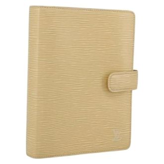 Louis Vuitton Pre-owned Lederen thuiskantoor - Dames - Pre-owned - Beige - Maat: ONE Size Leer