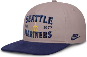Nike Seattle Mariners Cooperstown Pro Nike Mens MLB A-Frame Adjustable Hat in Brown | NB1B0KJ9S77-HG2