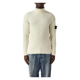 Stone Island Heren, Truien, Beige, Maat: L Wol
