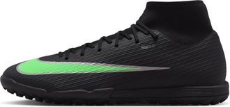 Nike Mens Mercurial Superfly 11 Academy Turf High-Top Soccer Shoes in Black | IO1494-001