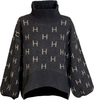 H&eacute;st Fam Short Sweater - Dames - Coltruien - Zwart - S/M - Wol - Truien & Vesten