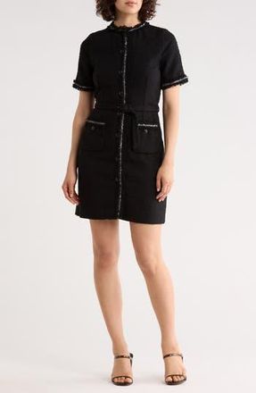 L.k. Bennett Dr Charlie Tweed Minidress in Black/Cream at Nordstrom Rack, Size 12 Us / 16 Uk