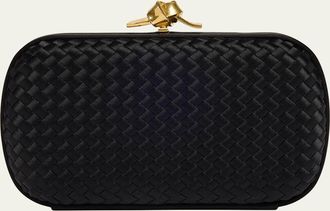 Bottega Veneta Intrecciato Knot Clutch Bag