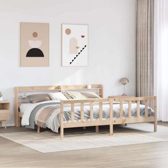 vidaXL Estructura De Cama Sin Colch&oacute;n Madera Maciza De Pino 180x200 Cm Vidaxl