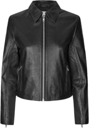 Sams&oslash;e & Sams&oslash;e Dames, Jassen, Zwart, Maat: M Leer