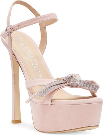 Stuart Weitzman Mega Bow Platform Sandal in Ballet at Nordstrom Rack, Size 8