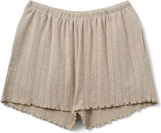 Sofie Schnoor Beige Melange Hazelsw Shorts - Dames - Bermuda - Beige - XL - Katoen - Korte Broeken