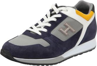 Hogan H321 Allacciato H Flock - Heren - Sneakers - Blauw - 44 EU - Leer - Schoenen