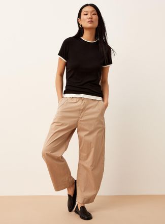 Kuwalla Womens Lightweight twill barrel-leg pant