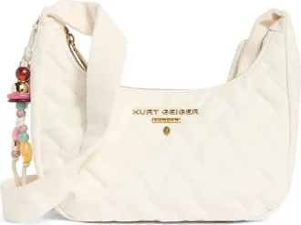 Kurt Geiger Angel Quilted Hobo Shoulder Bag in Open White at Nordstrom Rack