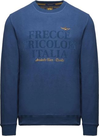 Aeronautica Heren, Sweatshirts & Hoodies, Blauw, Maat: L Katoen