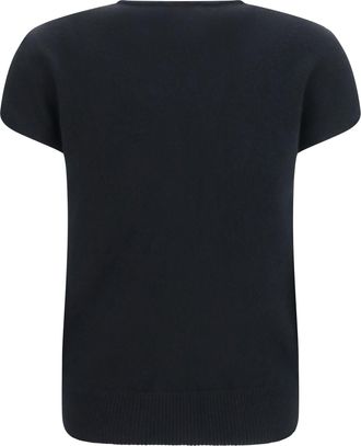 Balmain Womens Sleeveless Wool And Cashmere Sweater Noir