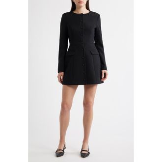 Ever New Shelby Long Sleeve Blazer Minidress in Black at Nordstrom, Size 12