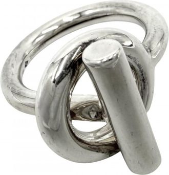 Herm&egrave;s Silver 925 Band Ring (Pre-Owned)