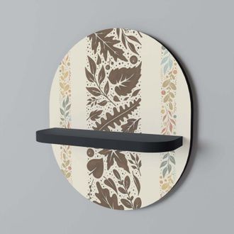 OEM Foliage Tales Estante Ovalado Negro