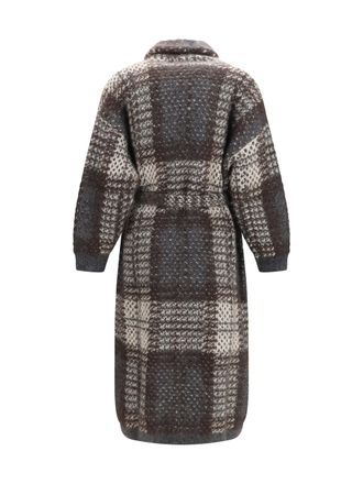 Brunello Cucinelli Macrocheck Mohair Blend Coat