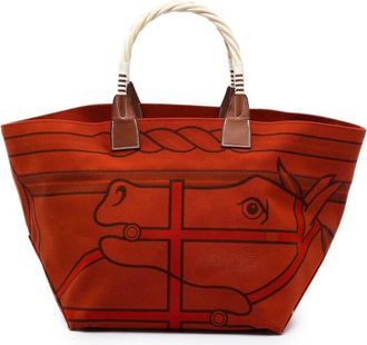 Herm&egrave;s Pre-owned Hermes Toile H Plume Quadrige au Fil Steeple 31 Tote Ladies FYLO8J4WDT4I3NBE