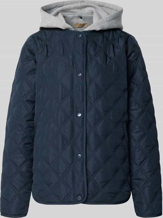 Soyaconcept Regular Fit Jacke in Stepp-Optik mit Kapuze Modell Fenya in Marine, Gr&ouml;&szlig;e XXL