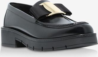 Ferragamo Mokassins aus geb&uuml;rstetem Leder mit Vara-Schleife Mirty 20