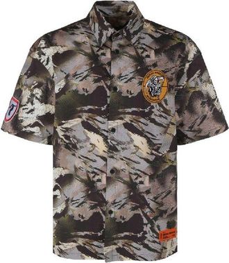 Heron Preston Bicolor Cotton Shortsleeve Mens Shirt
