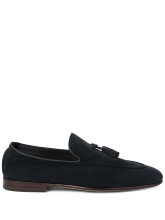 Brunello Cucinelli tassel-detail suede loafers - men - Calf Leather/Thermoplastic Polyurethane (TPU)/Suede/Calf Leather - 45 - Blue