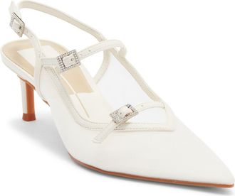 Dolce Vita Kishan Mesh Slingback Pump in White Mesh at Nordstrom Rack, Size 8.5