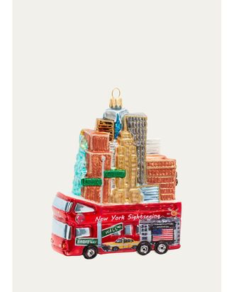 Impuls Glass NYC Bus Ornament