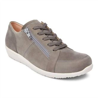 Vionic Womens Abigail Lace Up Sneaker In Magnolia Slate Grey