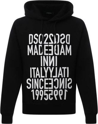 Dsquared2 Heren, Sweatshirts & Hoodies, Zwart, Maat: 2XL Katoen