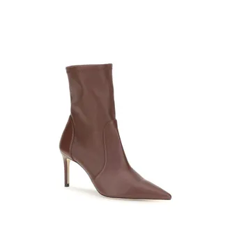 Stuart Weitzman Womens Brown Calf Leather Bos Taurus Ankle Boots