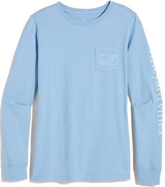 Vineyard Vines Long Sleeve Whale Print T-Shirts Womens Clothing Jake Blue : XS, Cotton