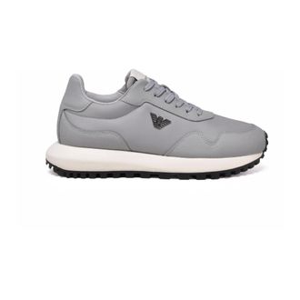Emporio Armani Heren, Schoenen, Grijs, Maat: 42 1/2 EU Polyamide