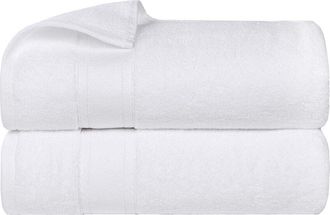 Superior Set Of 2 Belmont Zero Twist Cotton Medium Weight Soft Absorbent Bath Towels