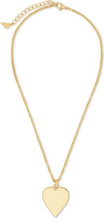 Sterling Forever Rita Polished Heart Statement Necklace in Gold at Nordstrom