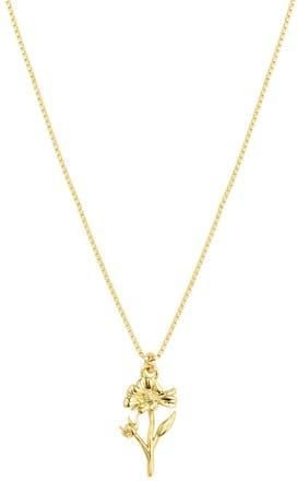 Set & Stones Elsie Birth Flower Necklace in Gold /October at Nordstrom