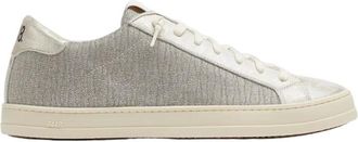 P448 Schoenen, Dames, Grijs, 37 EU, Leer, Goud-Tahiti Sneakers John 23