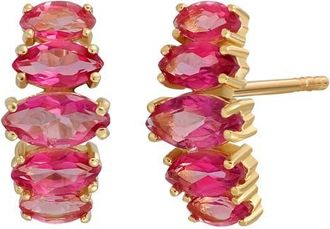 Bony Levy Pink Topaz Stud Earrings in 14K Yellow Gold - Pink Topaz at Nordstrom