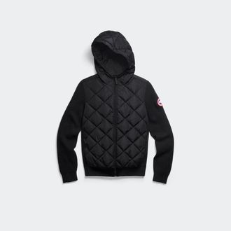 Canada Goose HyBridge Quilted Knit Hoodie (Women, Black, XS)