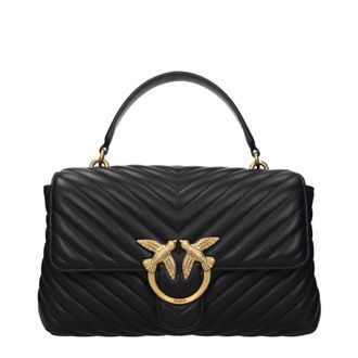 Pinko Pinko Handtassen Lady Love Women Leer Zwart