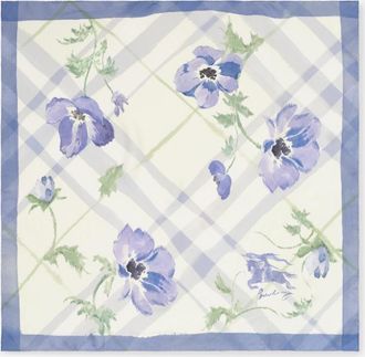 Burberry Watercolour Check Silk Scarf